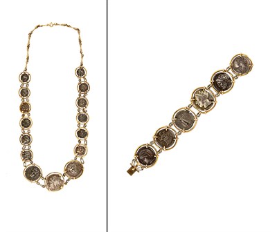 Lot 3042 - Greek Coin Necklace and Bracelet An impressive...