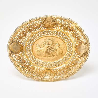 Lot 33 - German Reticulated Silver-Gilt Bowl