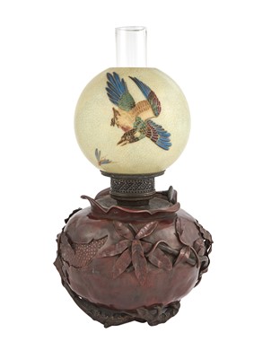 Lot 711 - Gorham Japonesque Patinated Bronze Lamp