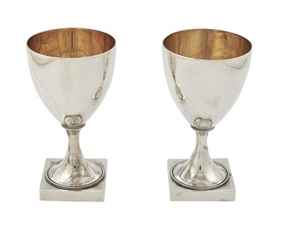 Lot 175 - Pair of George III Sterling Silver Goblets
