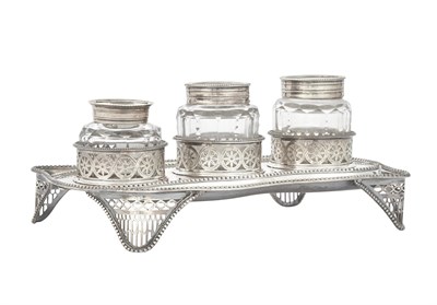 Lot 156 - George III Sterling Silver Inkstand