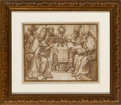 Lot 9 - Circle of Taddeo Zuccaro A Disputation on the...
