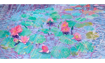 Lot 59 - Mizue Sawano Japanese, b. 1941 Water Lilies in...