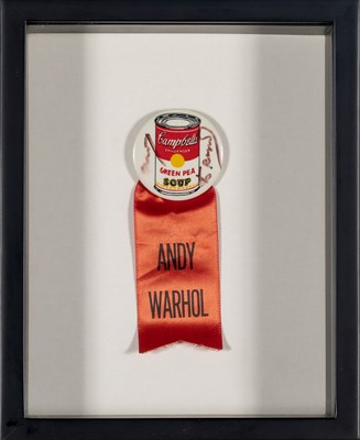 Lot 238 - Andy Warhol Inscribed Green Pea Soup Can...