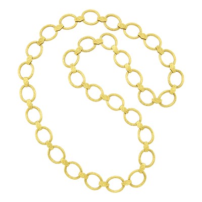 Lot 140 - Long Gold Link Necklace