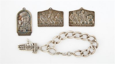 Lot 3137 - New York Giants Football Season Passes in Silver ca.1926/1931