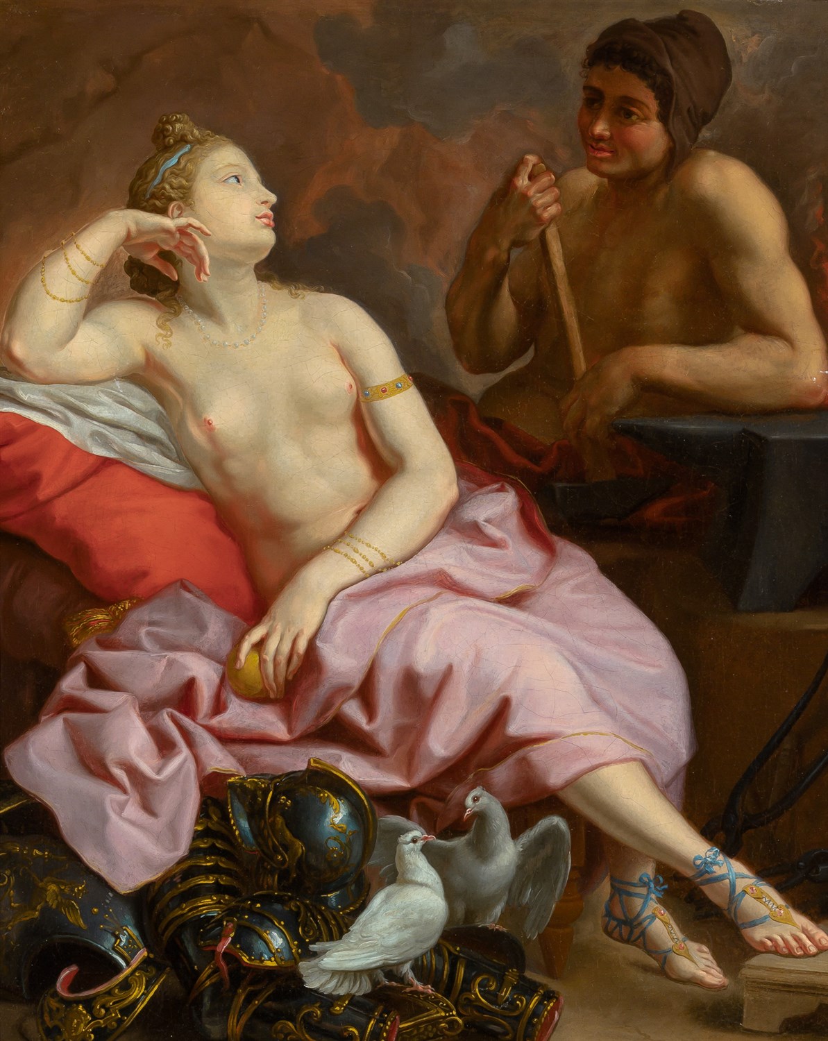 Lot 42 - Circle of Jean Simeon Berthelemy Venus at the...