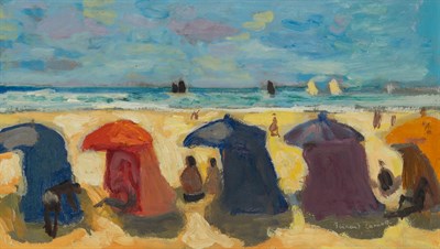 Lot 1070 - Bernard Lamotte French, 1903-1983 Bathers on...