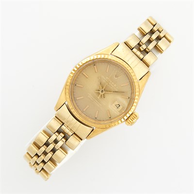 Lot 1032 - Rolex Gold 'Datejust' Wristwatch