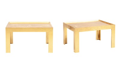 Lot 327 - Pair of Modern Giltwood Rectangular Low Tables...