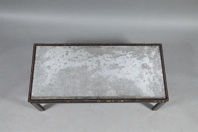 Lot 321 - Black and Gold Chinoiserie Decorated Mirror...