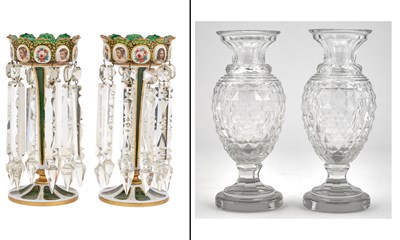Lot 127 - Pair of Baccarat Glass Vases Height 9 1/2...