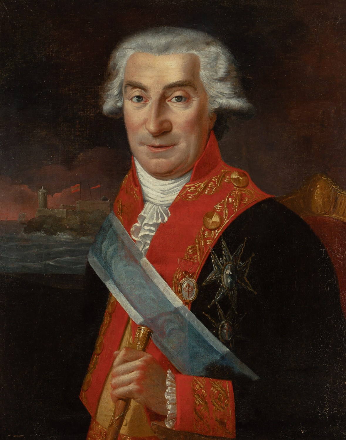 Lot 37 - Spanish School 18th Century Portrait of a...