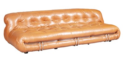 Lot 258 - Afra and Tobia Scarpa Leather and Chromed...
