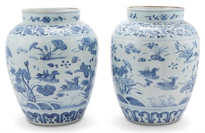 Lot 161 - Two Chinese Ming-Style Blue and White Porcelain Jars