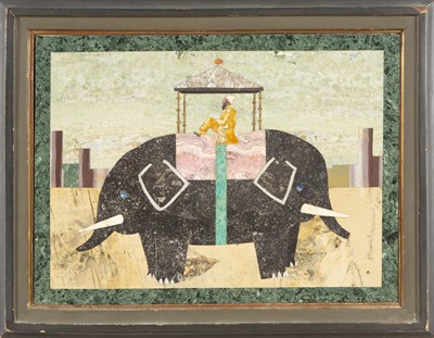 Lot 338 - Montici Pietra Dura Plaque Depicting a Figure...