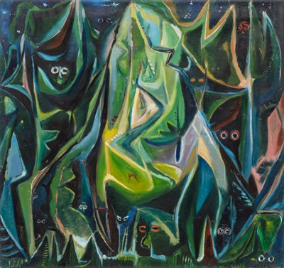 Lot 46 - Eduardo Kingman Ecuadorian, 1913-1997 Eyes in...