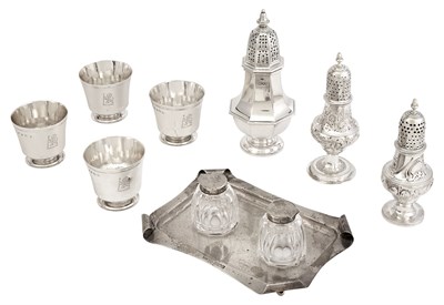 Lot 216 - Group of English Sterling Silver Table...