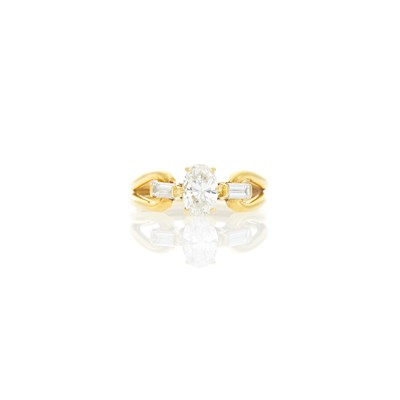 Lot 1081 - Gold and Diamond Ring