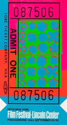 Lot 228 - Andy Warhol (1928-1987) LINCOLN CENTER TICKET...