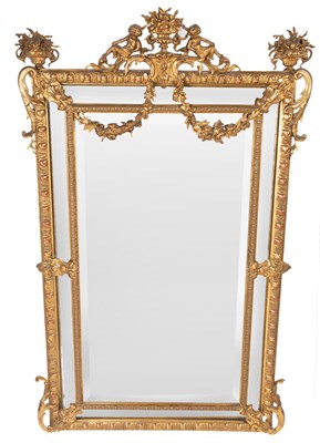 Lot 373 - Napoleon III Style Giltwood Mirror Height 67...