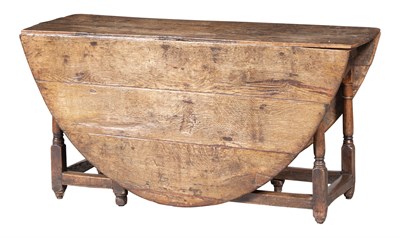 Lot 128 - Oak Drop-Leaf Gate-Leg Dining Table Height 28...