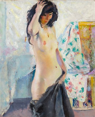 Lot 21 - Charles Hawthorne American, 1872-1930 Nude,...