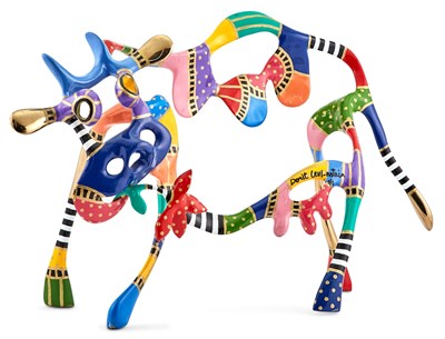 Lot 231 - Dorit Levinstein (b. 1952) COW Hand-painted...