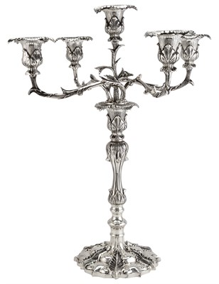 Lot 219 - Monumental Silver Plated Candelabrum Height 30...
