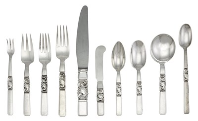Lot 191 - Georg Jensen Sterling Silver Scroll Pattern...