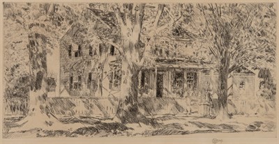 Lot 80 - Childe Hassam (1859-1935) HOUSE ON THE MAIN...