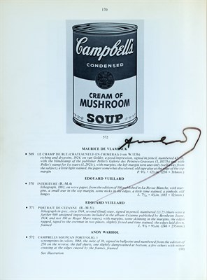 Lot 261 - Andy Warhol Twice Signed Auction Catalogue....