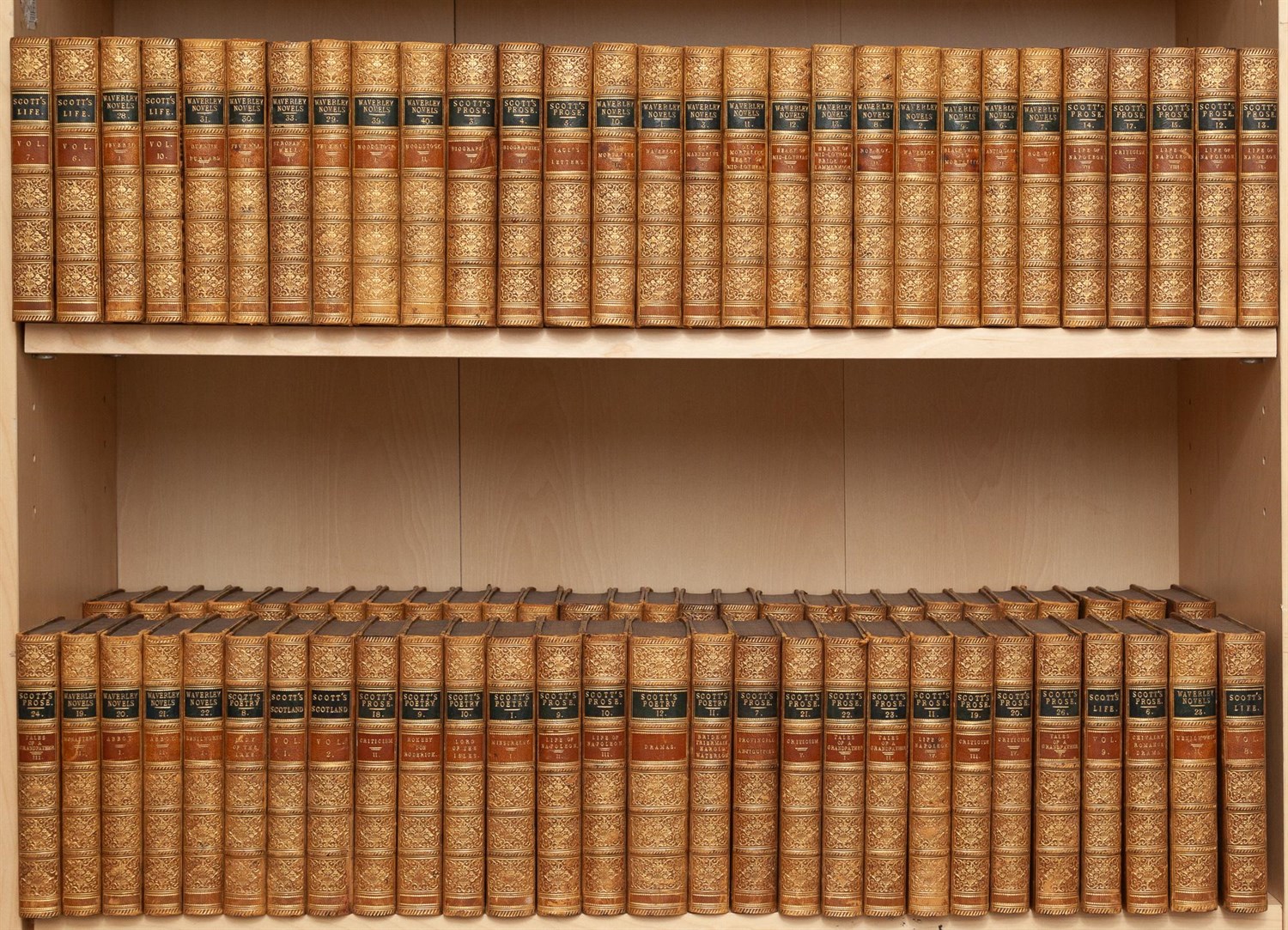 Lot 624 - A finely bound  set of the works of Sir Walter Scott