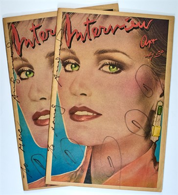 Lot 260 - Andy Warhol Two inscribed copies of Interview....