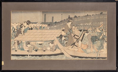 Lot 81 - A Japanese Ukiyo-e Woodblock Triptych