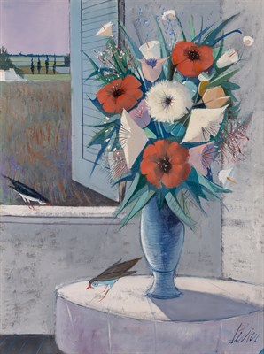 Lot 42 - Charles Levier French, 1920-2003 Fleurs...