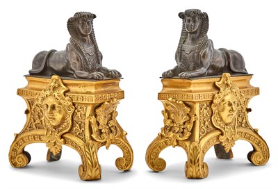 Lot 340 - Pair of Louis XV Style Gilt and Patinated...
