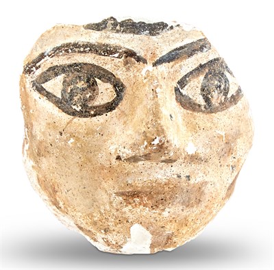 Lot 4 - Egyptian Painted Gesso and Wood Mummy Mask