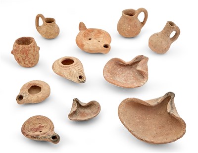 Lot 14 - Group of Eleven Holy Land Pottery Articles