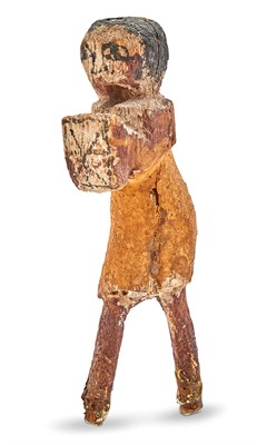Lot 1 - Egyptian Polychrome Decorated Wood Tomb Figure