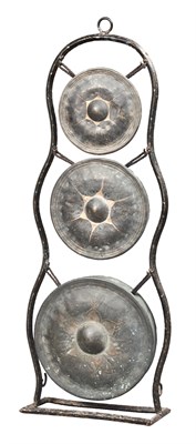Lot 45 - A Southeast Asian Mixed Metal Three-Tier Gong