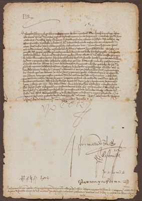 Lot 134 - CHARLES V Document signed "Yo el Rey", 18...