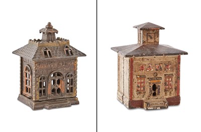 Lot 48 - Cast Iron Banks Two cast iron banks. The first...
