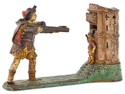 Lot 50 - Cast Iron Mechanical Bank William Tell....