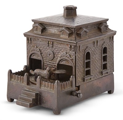 Lot 51 - Cast Iron Mechanical Bank Dog on a Turntable....