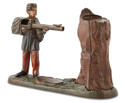 Lot 53 - Cast Iron Mechanical Bank Creedmore. Patented...
