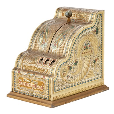 Lot 59 - Five Coin Security Bank in Tin