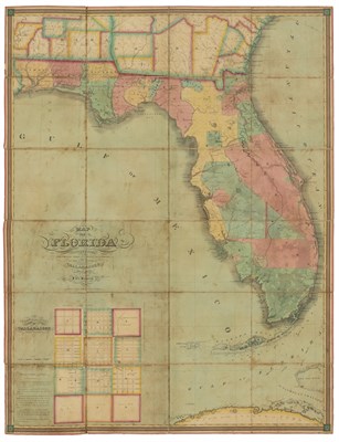 Lot 253 - [STREETER COPY] SEARCY, I. G. Map of Florida...
