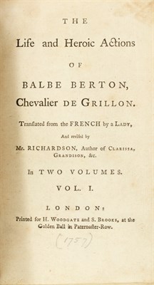 Lot 238 - [RICHARDSON, SAMUEL] The Life and Heroic...