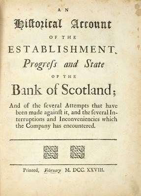 Lot 113 - [BANK OF SCOTLAND] An Historical Account of...